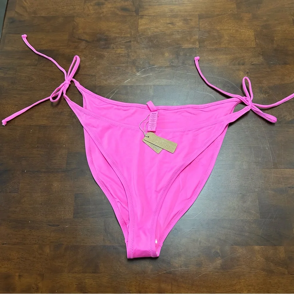 NWT SKIMS Swim Dipped Tie Bottoms in Taffy Pink SW-TBM-0797 Size 3X